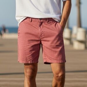 Old Navy Men's Red Flat Front Shorts